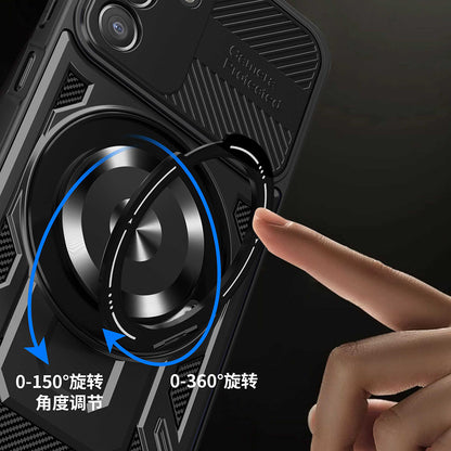 Hülle für Samsung Galaxy A16 5G A166 / A16 4G A165, Techsuit, RuggedCam, Schwarz