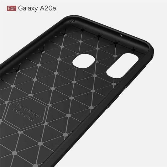 Hülle für Samsung Galaxy A20e A202, Techsuit, Carbon, Schwarz
