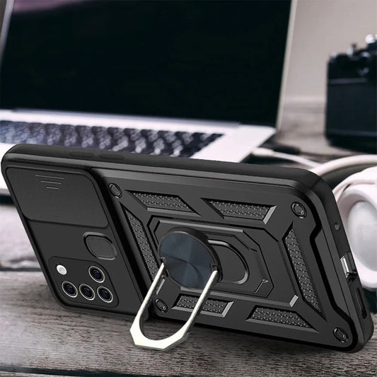 Hülle für Samsung Galaxy A21s A217, Techsuit, CamShield, Schwarz
