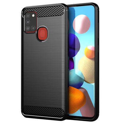 Case for Samsung Galaxy A21s A217, Techsuit, Carbon, Black