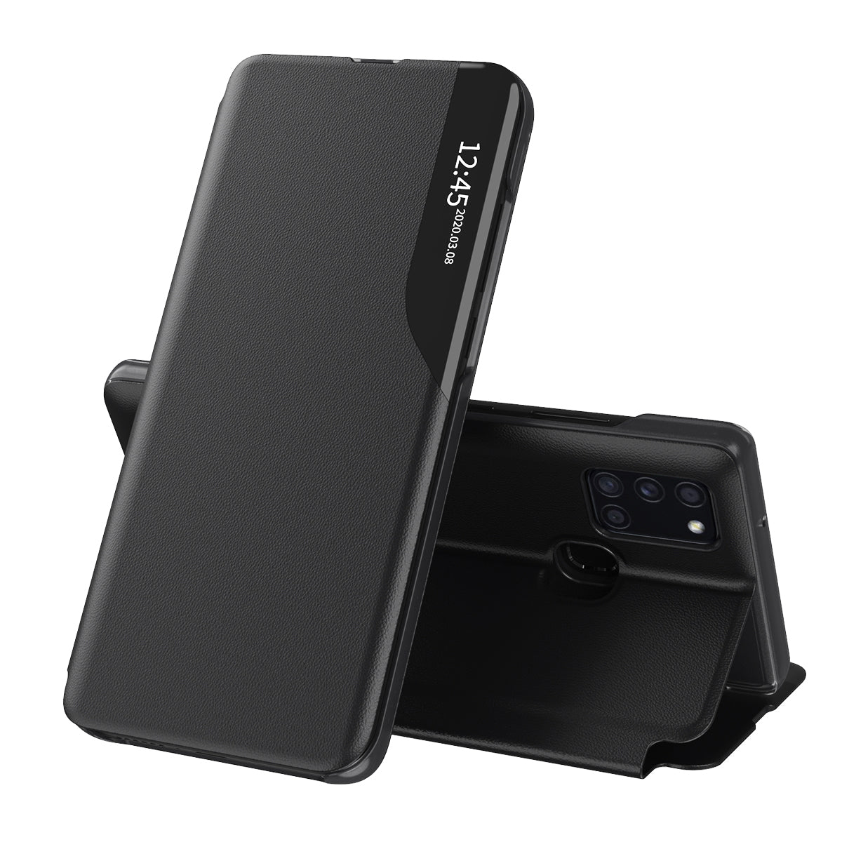 Case for Samsung Galaxy A21s A217, Techsuit, eFold, Black