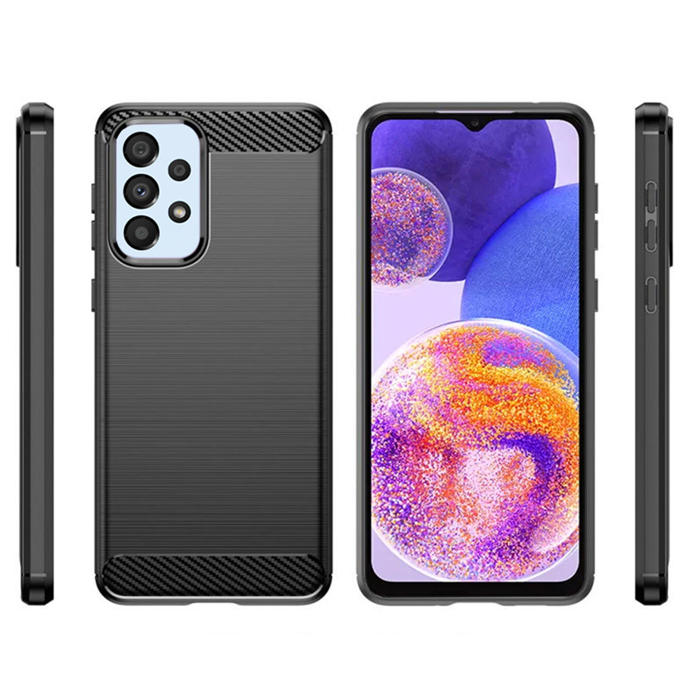Hülle für Samsung Galaxy A23 5G A236 / A23 A235, Techsuit, Carbon, Schwarz