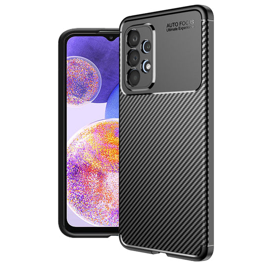 Hülle für Samsung Galaxy A23 5G A236 / A23 A235, Techsuit, CarbonFiber, Schwarz