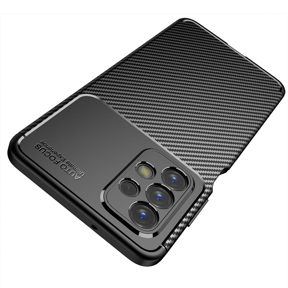 Hülle für Samsung Galaxy A23 5G A236 / A23 A235, Techsuit, CarbonFiber, Schwarz