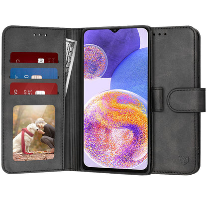 Hülle für Samsung Galaxy A23 5G A236 / A23 A235, Techsuit, Diary Book, Schwarz