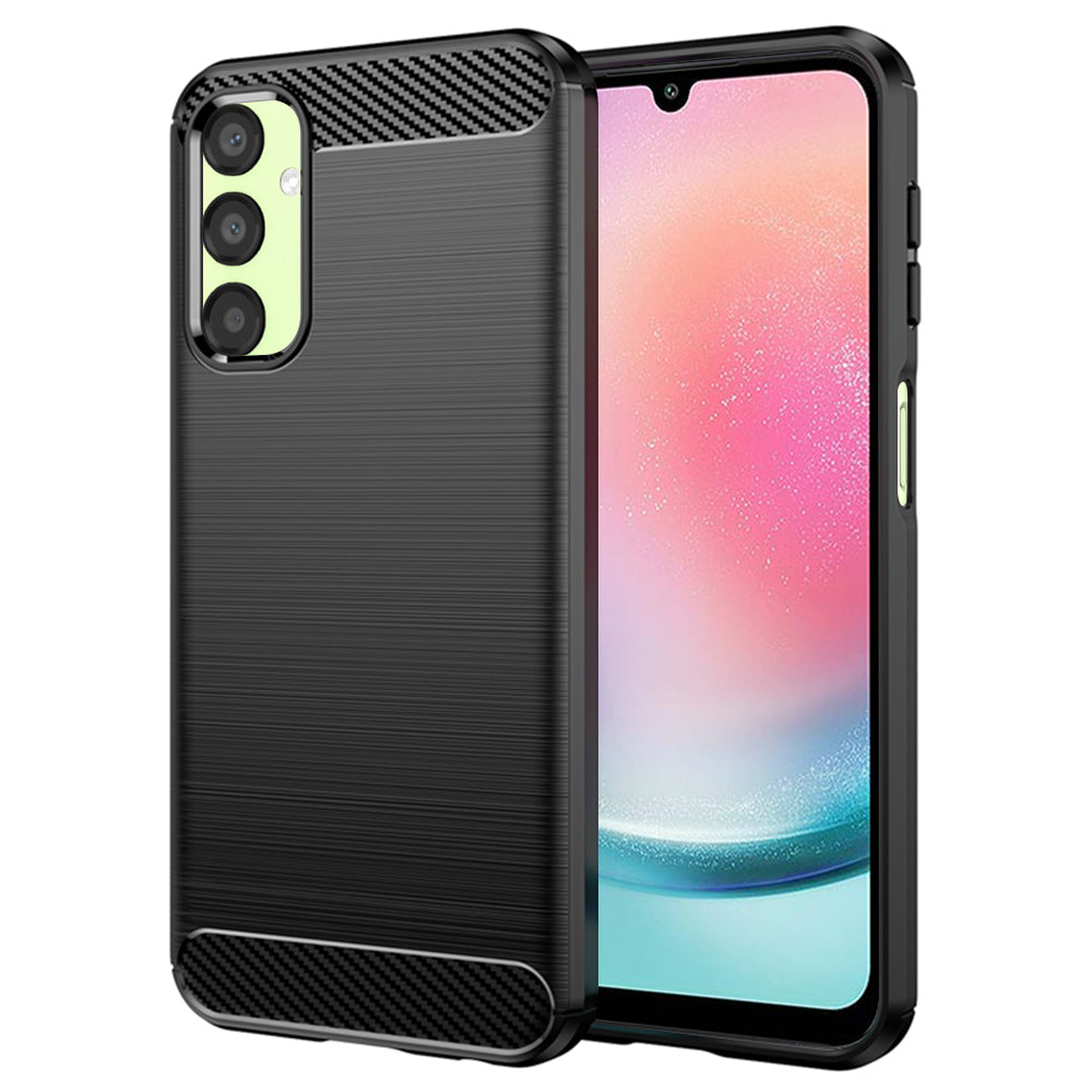 Case for Samsung Galaxy A24 4G A245, Techsuit, Carbon, Black