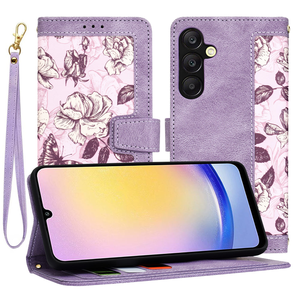 Hülle für Samsung Galaxy A25 A256, Techsuit, FlipCraft, Lila