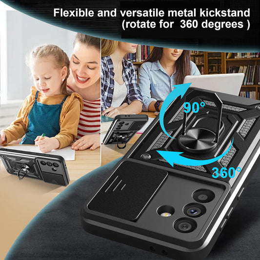 Hülle für Samsung Galaxy A26 A266, Techsuit, CamShield, Schwarz