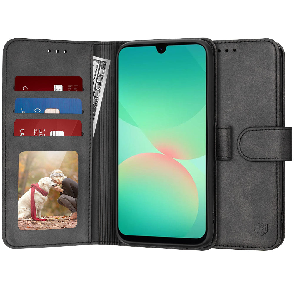 Hülle für Samsung Galaxy A26 A266, Techsuit, Diary Book, Schwarz