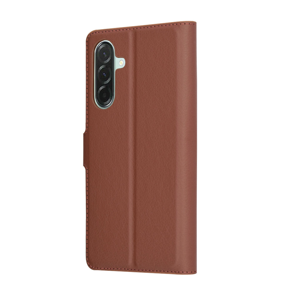 Hülle für Samsung Galaxy A26 A266, Techsuit, Leder-Folio, Braun