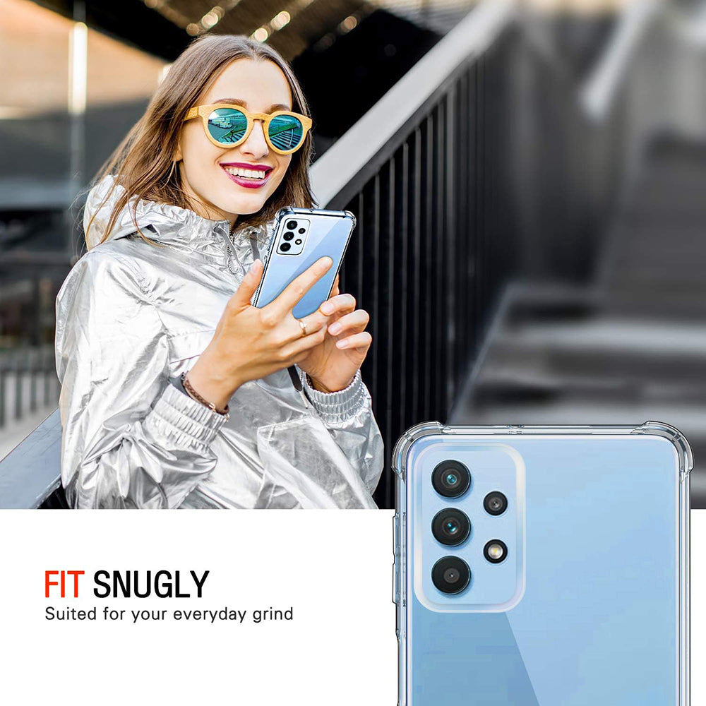Case for Samsung Galaxy A32 A325, Techsuit, Shockproof Clear, Transparent