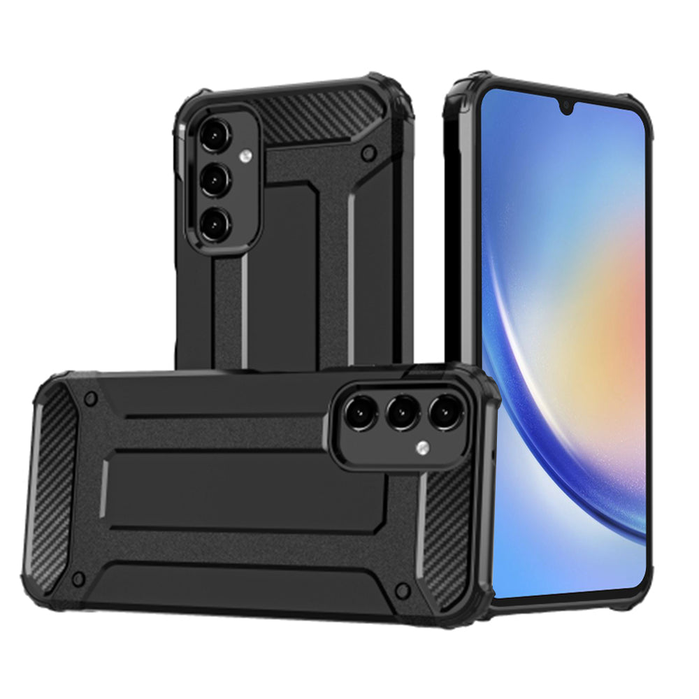 Hülle für Samsung Galaxy A34 A346, Techsuit, Hybrid Armor, Schwarz
