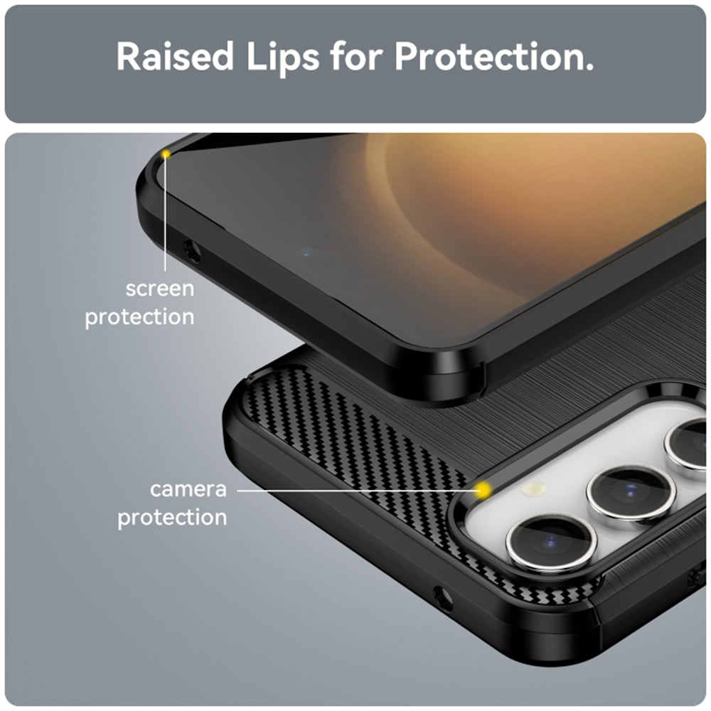 Case for Samsung Galaxy A35 5G A356, Techsuit, Carbon, Black
