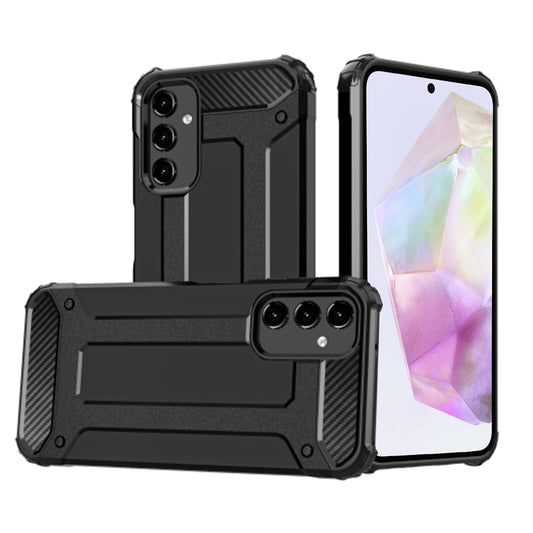 Hülle für Samsung Galaxy A35 5G A356, Techsuit, Hybrid Armor, Schwarz