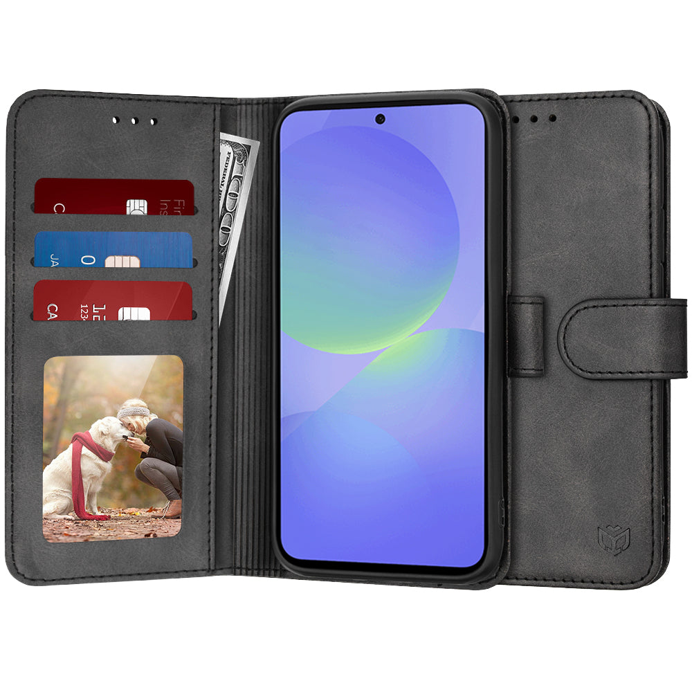 Hülle für Samsung Galaxy A36 A366, Techsuit, Diary Book, Schwarz