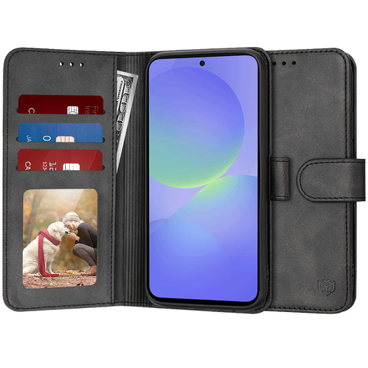 Hülle für Samsung Galaxy A36 A366, Techsuit, Diary Book, Schwarz