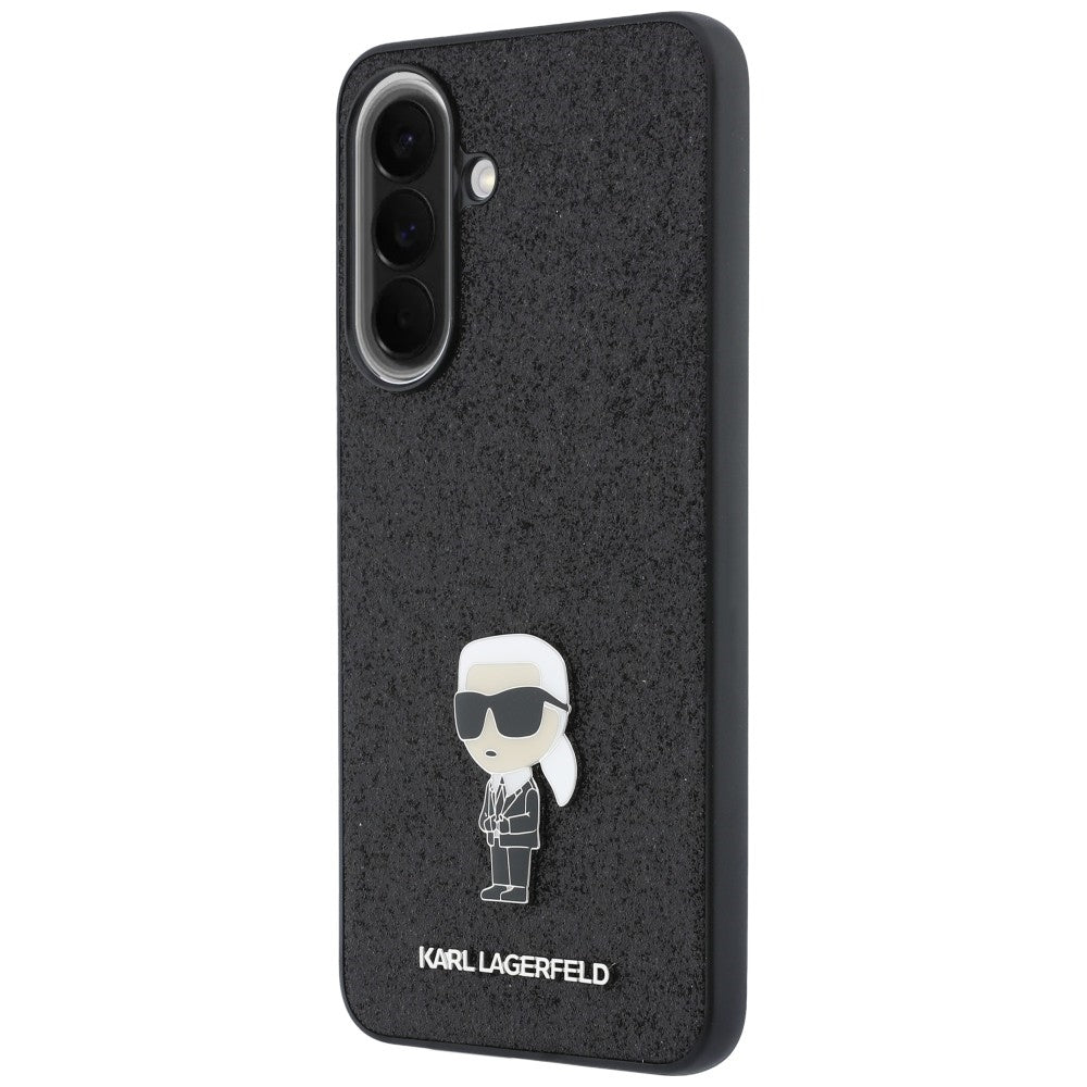Case for Samsung Galaxy A37 5G, Karl Lagerfeld, Glitter Fixed Ikonik Karl, Black