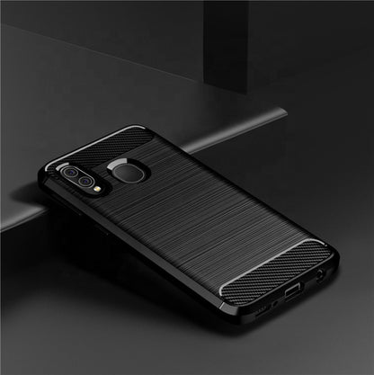 Hülle für Samsung Galaxy A40 A405, Techsuit, Carbon, Schwarz