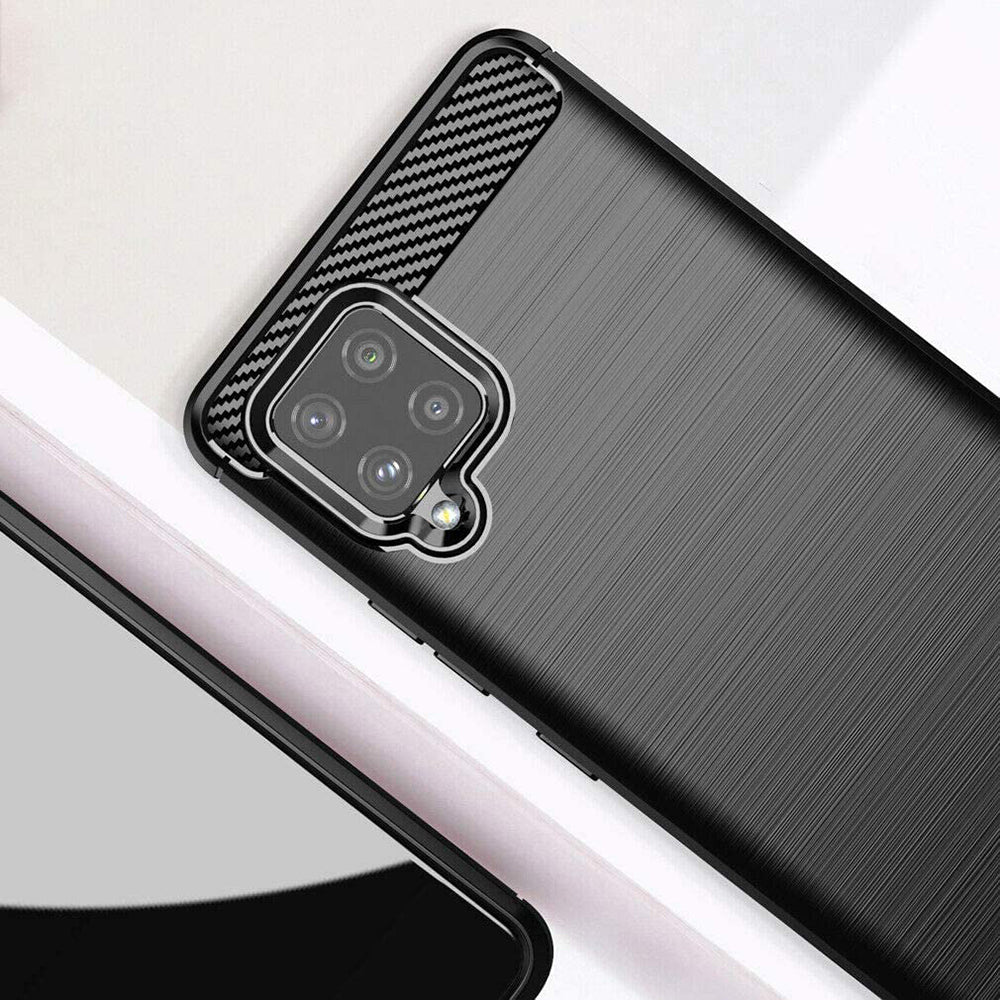 Hülle für Samsung Galaxy A42 5G A426, Techsuit, Carbon, Schwarz