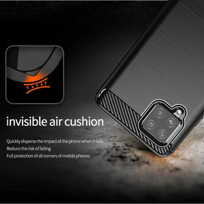 Hülle für Samsung Galaxy A42 5G A426, Techsuit, Carbon, Schwarz