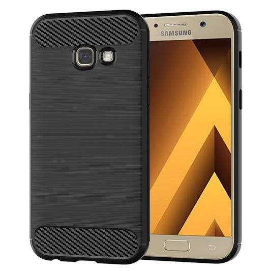 Hülle für Samsung Galaxy A5 (2017) A520, Techsuit, Carbon, Schwarz