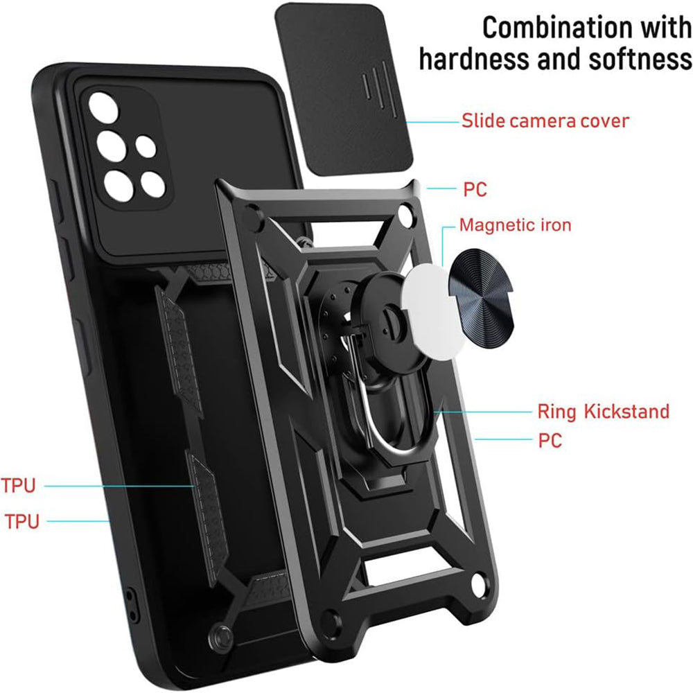Husa pentru Samsung Galaxy A51 A515, Techsuit, CamShield, Neagra