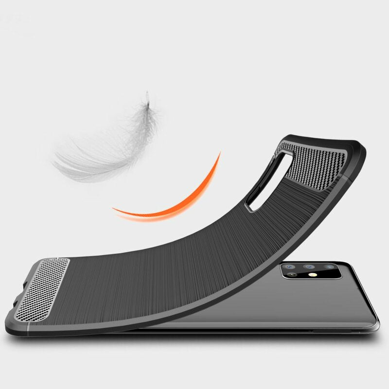 Case for Samsung Galaxy A51 A515, Techsuit, Carbon, Black