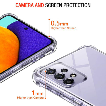 Case for Samsung Galaxy A52s 5G A528 / A52 5G A526 / A52 A525, Techsuit, Shockproof Clear, Transparent