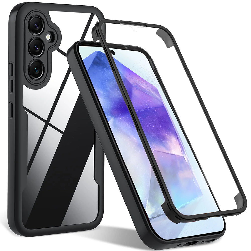 Hülle für Samsung Galaxy A54 A546, Techsuit, ColorVerse 360, Schwarz