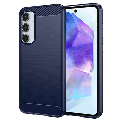 Hülle für Samsung Galaxy A55 5G A556, Techsuit, Carbon, Blau
