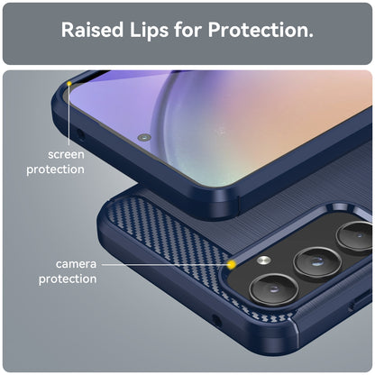 Hülle für Samsung Galaxy A55 5G A556, Techsuit, Carbon, Blau