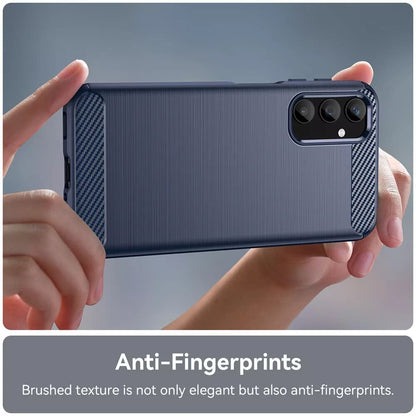 Hülle für Samsung Galaxy A55 5G A556, Techsuit, Carbon, Blau