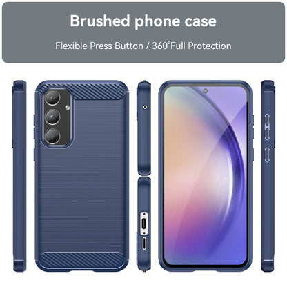Hülle für Samsung Galaxy A55 5G A556, Techsuit, Carbon, Blau