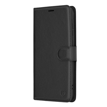 Hülle für Samsung Galaxy A55 5G A556, Techsuit, Leder-Folio, Schwarz