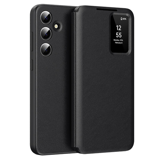 Hülle für Samsung Galaxy A55 5G A556, Techsuit, SmartView, Schwarz
