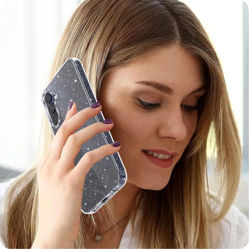 Hülle für Samsung Galaxy A55 5G A556, Techsuit, SparkleSkin, Transparent