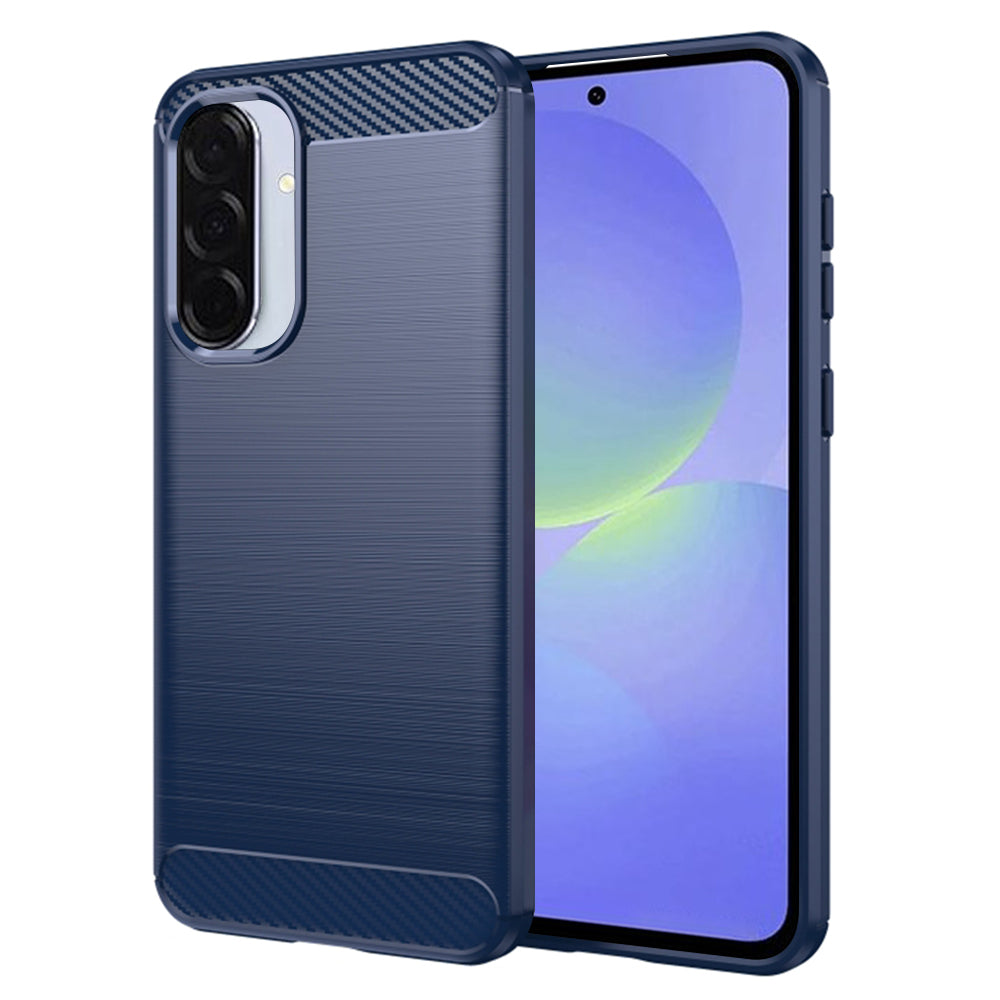 Hülle für Samsung Galaxy A56 A566 / A36 A366, Techsuit, Carbon, Blau