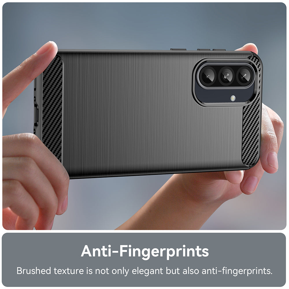 Hülle für Samsung Galaxy A56 A566 / A36 A366, Techsuit, Carbon, Blau