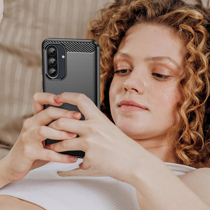 Case for Samsung Galaxy A56 A566, Techsuit, Carbon, Black