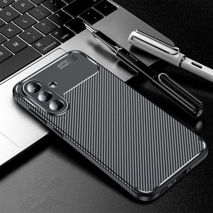 Hülle für Samsung Galaxy A56 A566, Techsuit, CarbonFiber, Schwarz
