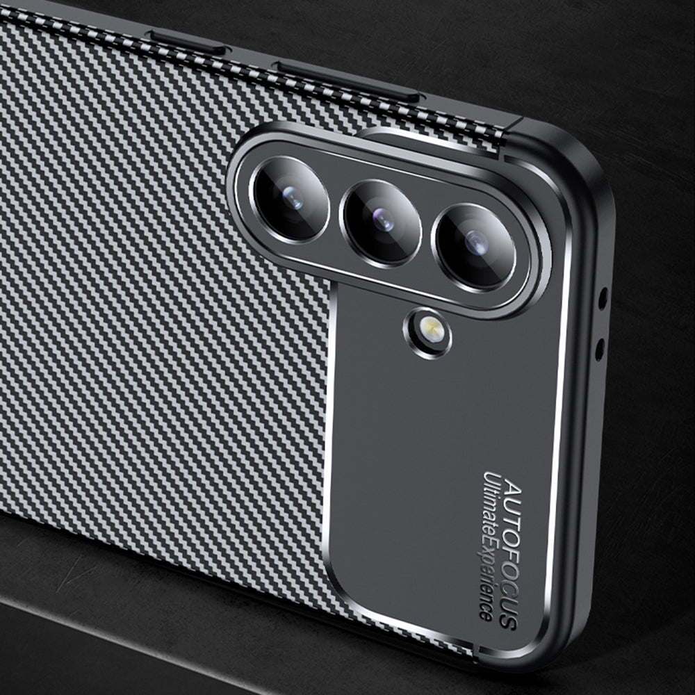 Hülle für Samsung Galaxy A56 A566, Techsuit, CarbonFiber, Schwarz