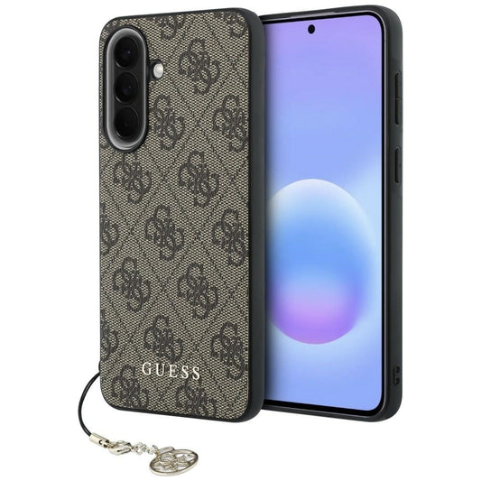 Hülle für Samsung Galaxy A57 5G, Guess, 4G Classic Logo Charm, Braun