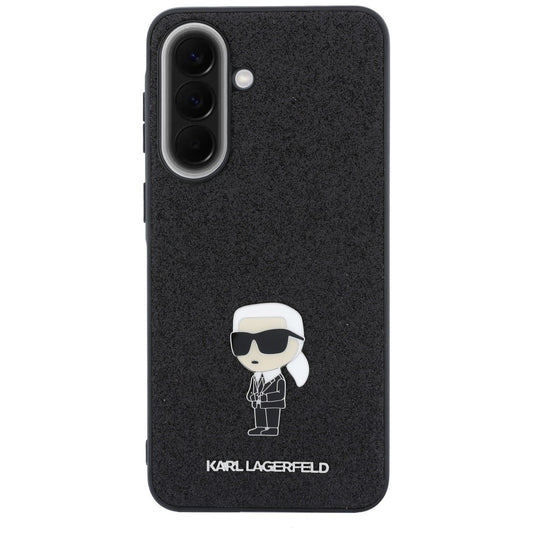 Hülle für Samsung Galaxy A57 5G, Karl Lagerfeld, Glitter Fixed Ikonik Karl, Schwarz