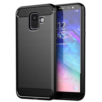 Hülle für Samsung Galaxy A6 (2018) A600, Techsuit, Carbon, Schwarz