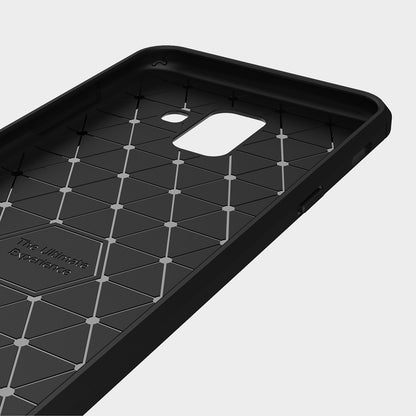 Hülle für Samsung Galaxy A6 (2018) A600, Techsuit, Carbon, Schwarz