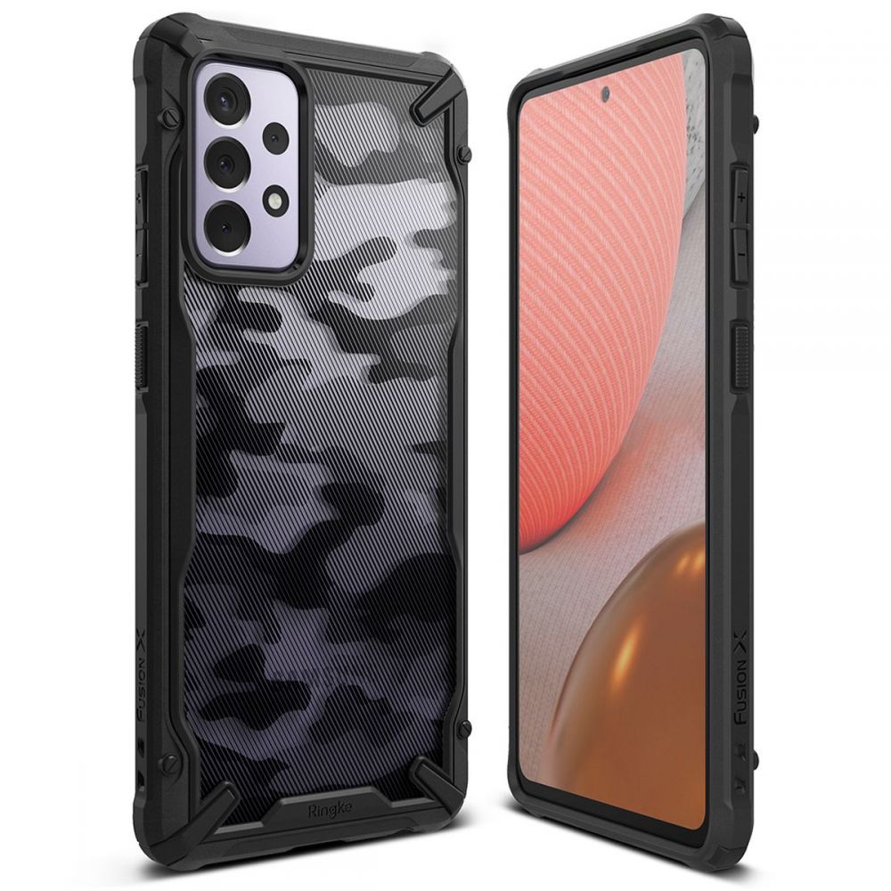 Hülle für Samsung Galaxy A72 A725 / A72 5G A726, Ringke, Fusion X Design, Tarnmuster