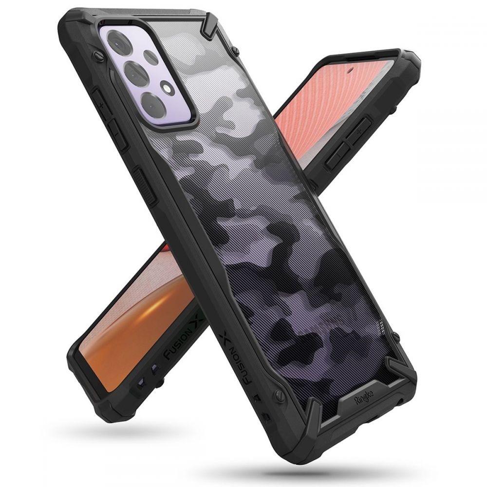 Hülle für Samsung Galaxy A72 A725 / A72 5G A726, Ringke, Fusion X Design, Tarnmuster
