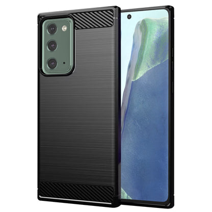 Hülle für Samsung Galaxy Note 20 5G N981 / Note 20 N980, Techsuit, Carbon, Schwarz