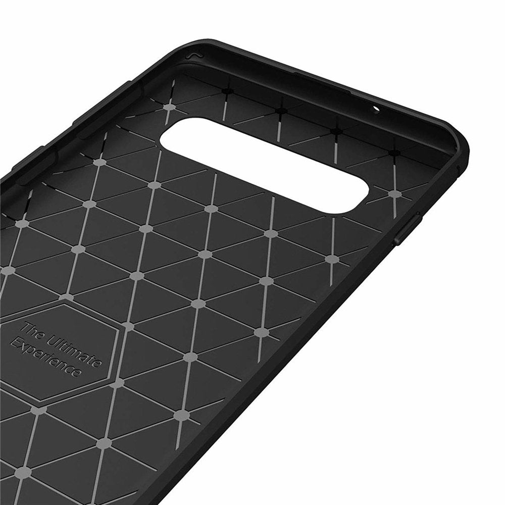 Hülle für Samsung Galaxy S10 G973, Techsuit, Carbon, Schwarz