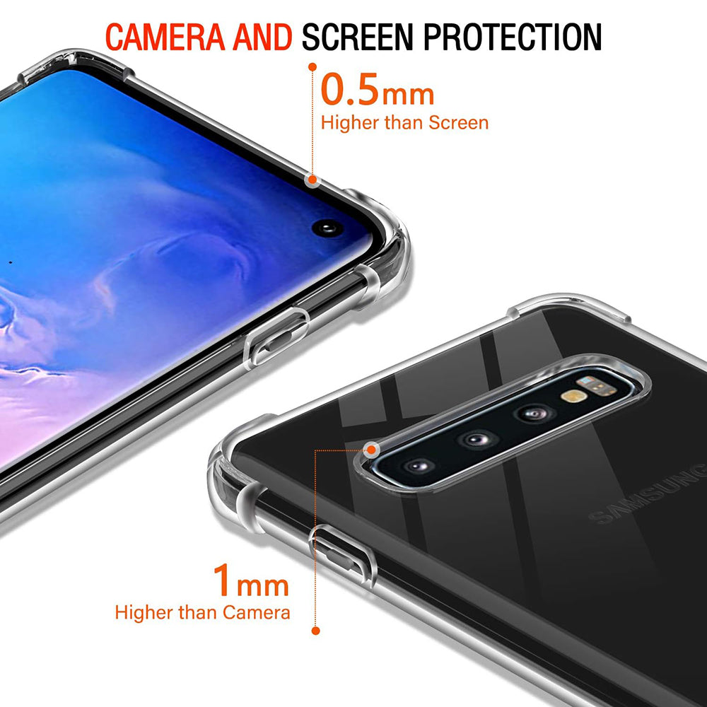 Hülle für Samsung Galaxy S10 G973, Techsuit, stoßfest klar, transparent